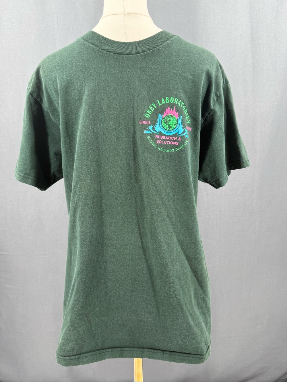 Obey Dark Green Graphic Logo Short Sleeve Tee